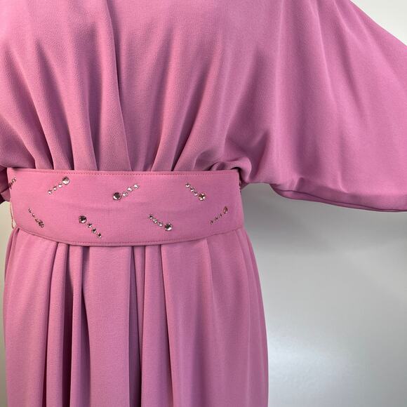 Handmade Vintage 70s/ 80s Maxi Dress Pink - Picture 5 of 9